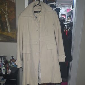 Kenneth Cole Cream Trench Coat